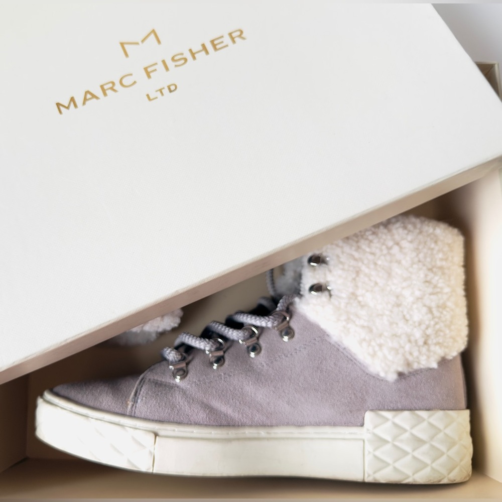 Marc Fisher ML Davie Suede & Faux Fur Boots, Size 10 M Excellent Used Condition - Picture 2 of 10